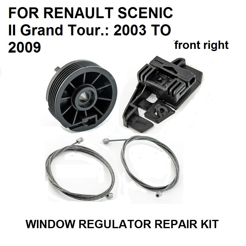 KIT de reparación de regulador de Ventanilla, piezas nuevas delanteras y rectas para RENAULT SCENIC GRAND TOUR II 2