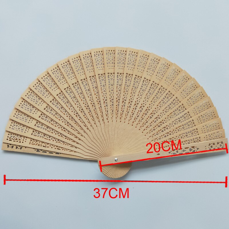 Chinese Wooden Hand fan Wedding Hand Fragrant Party Carved Bamboo Folding Fan Chinese Style Wooden Decorative Fans Dance Party