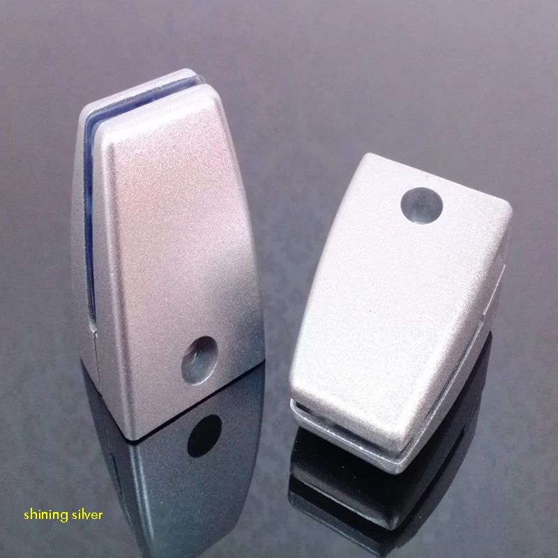 Office Desk Partition Support Bracket Shelf Clip Clamp Holder Desk Privacy Screen Clip Holder Glass Clip, Aluminum Alloy