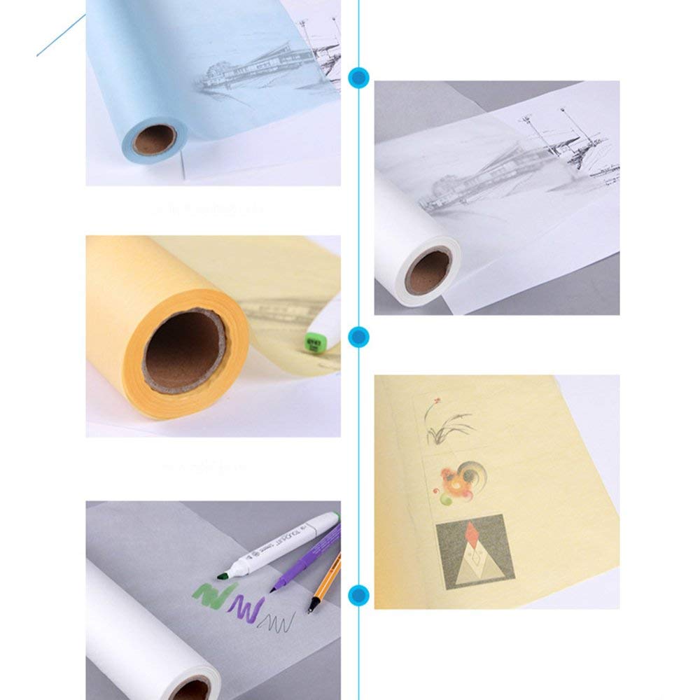 MyLifeUNIT Translucent Sketch Tracing Paper Roll Drawing Hand Painted Paper Mapping Litmus Paper For Multiple types Pens