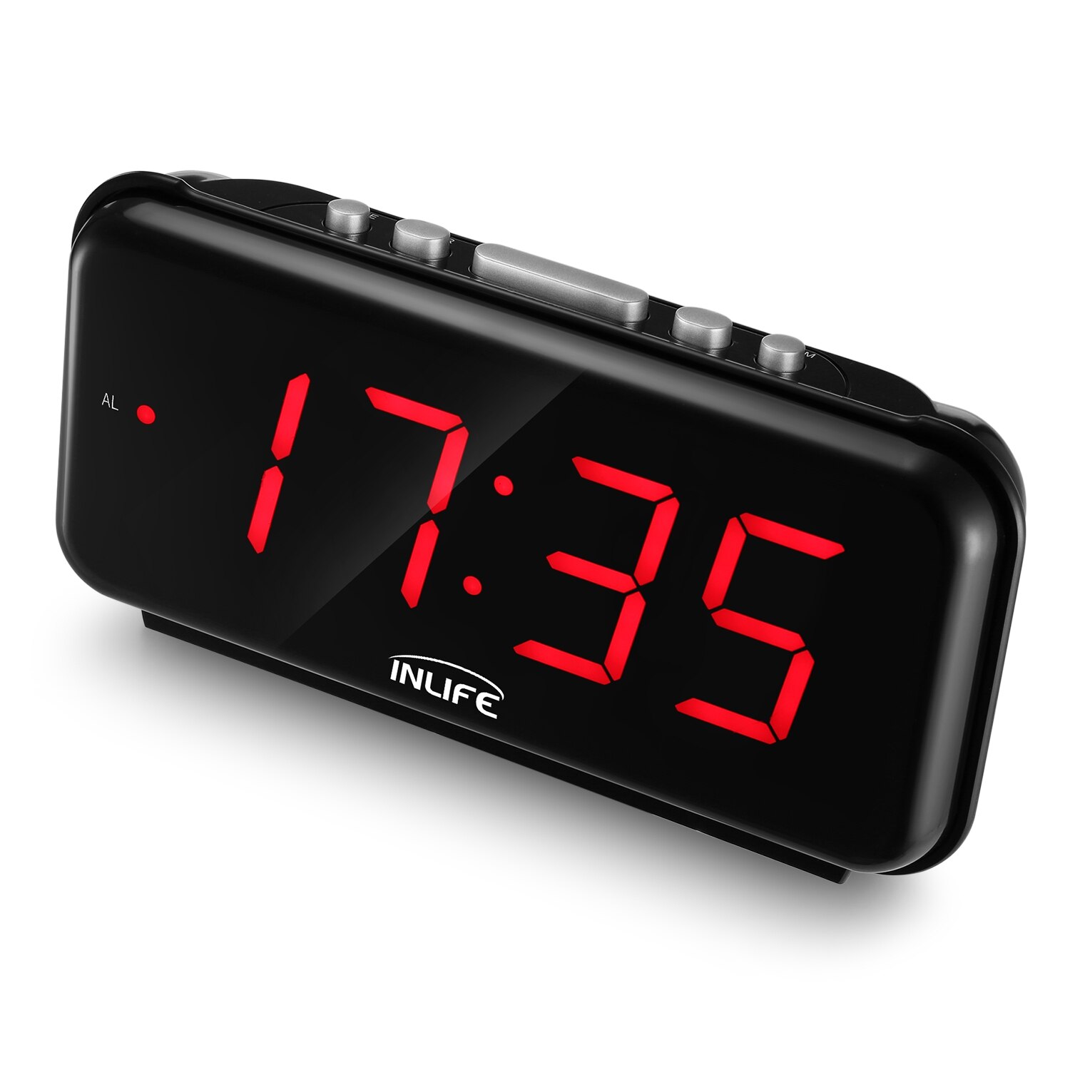 6.5-inch Large Screen Big Snooze Button Red LED Digital Bedside Alarm Clock
