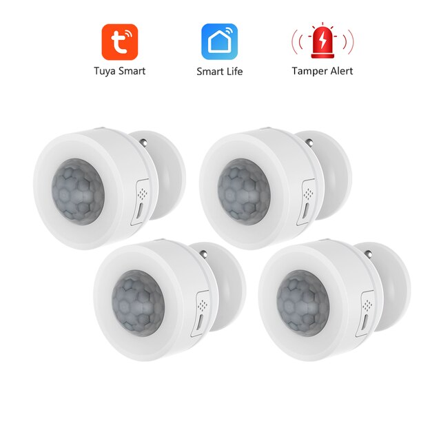 Smart Home WiFi PIR Motion Sensor Built-in Temperature Humidity Detector with Tamper Alert Tuya Wireless Alarm Security System