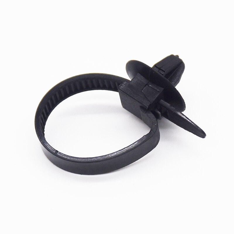50Pcs Car Cable Fastening Ties Nylon Black Car Auto Cable Strap Push Mount Wire Tie Retainer Clip Clamp