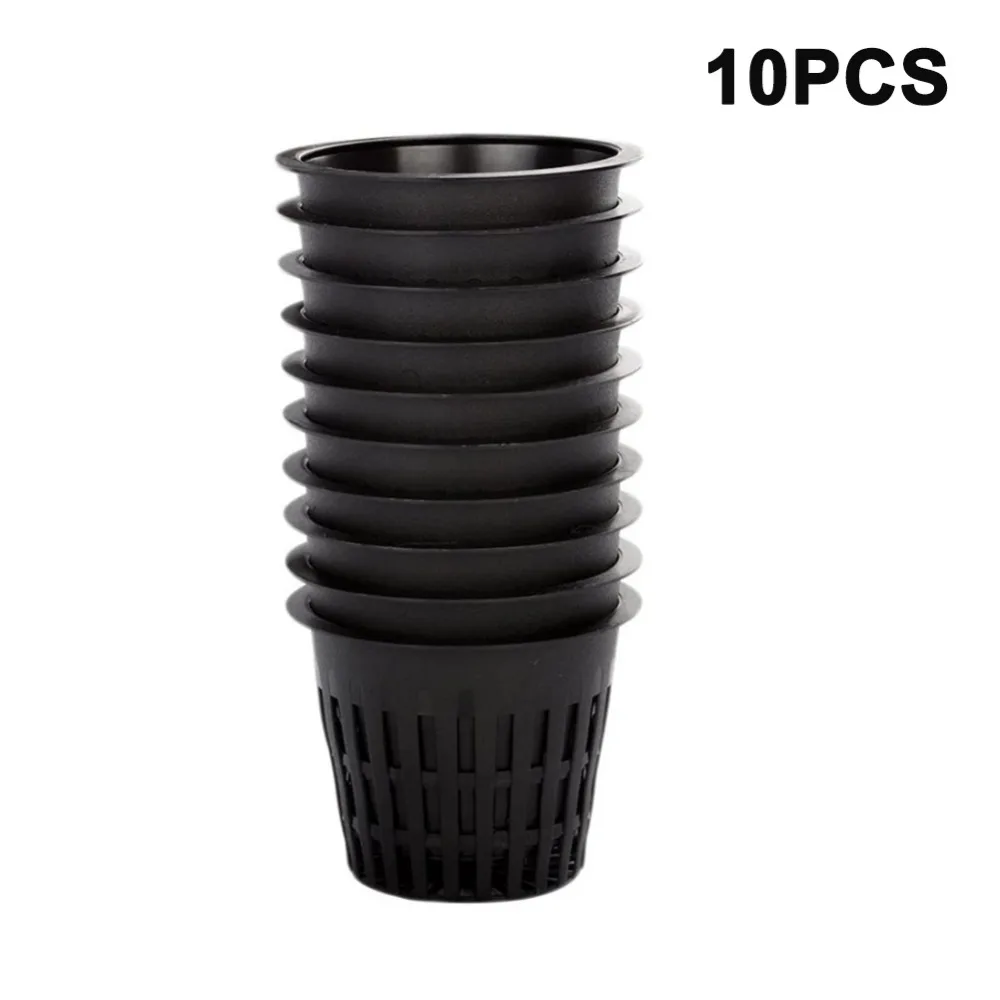 10 stks Hydrocultuur Mand Tuin Groente Grondloze Groeien Netto Pot Aeroponics Plastic Planten Mesh Potten: Default Title