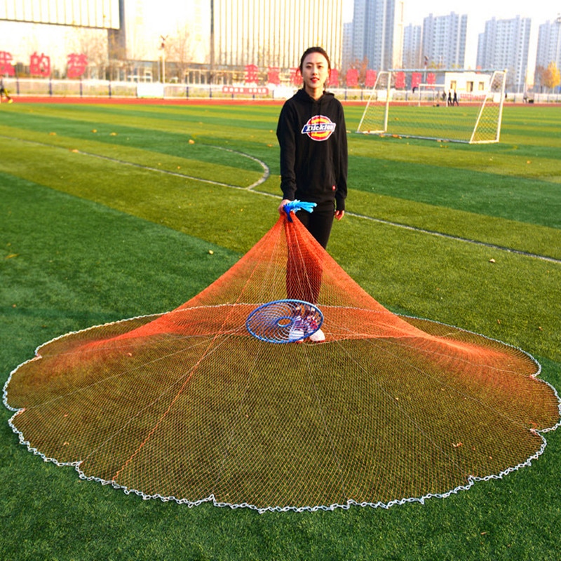 Amerikansk stil kastenet type trawlnet let kaste dæk brug line cast fiskenet