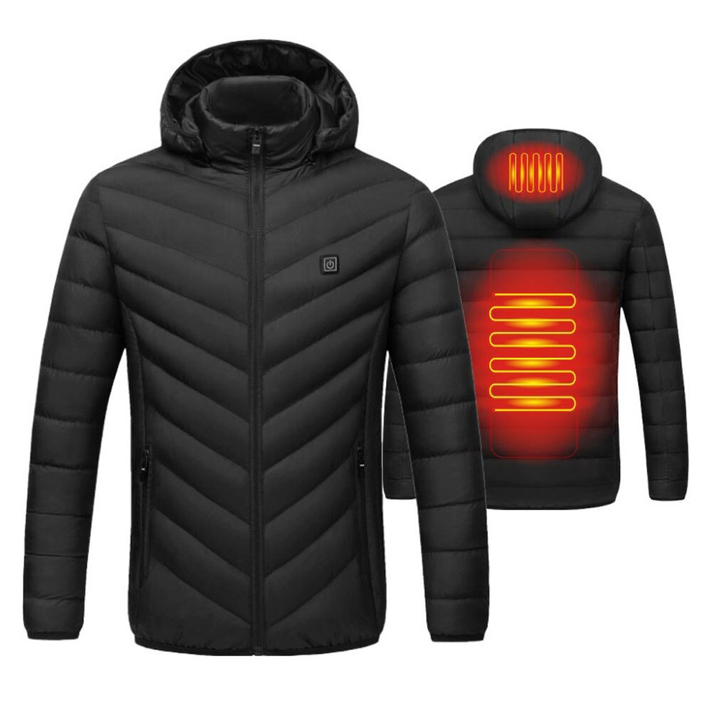 Electric Heated Coat Smart Heating Cotton Jacket Unisex Lightweight Heated Clothing for Men Women Hiking Skiing Winter Cycling