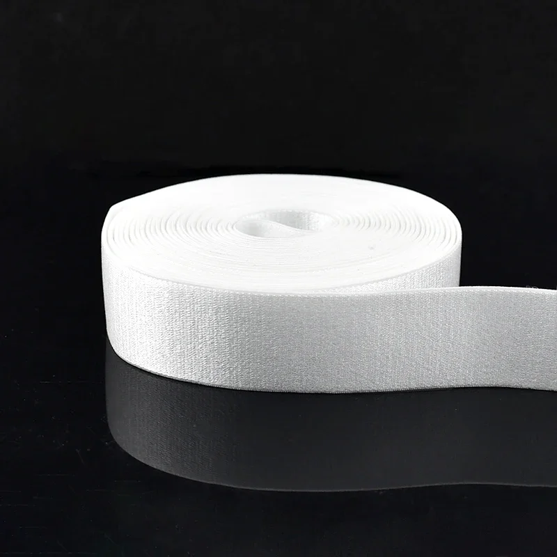10Meters 6-40mm Bra Elastic Band for Shoulder Strap Underwear Rubber Bands Belt Stretch Nylon Webbing Tape DIY Sewing Accessory: WHITE / 15mm