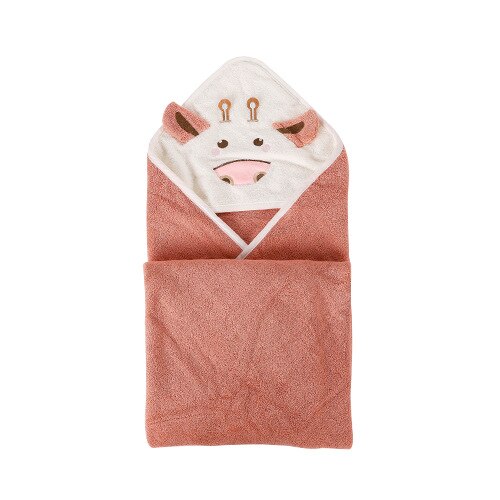 Høst baby gutter barn badehåndkle jenter hettegenser jule poncho barn badehåndkle tegneserie dyr svømme badekåpe bomull: Oransje