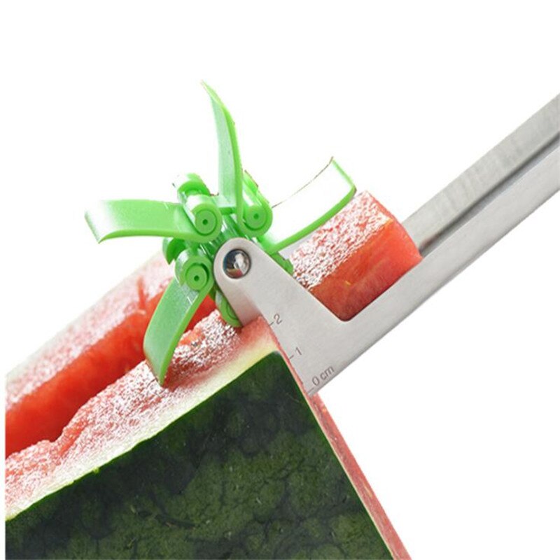 Watermelon Slicer Cutter Tongs Corer Fruit Melon Stainless Steel Tools Watermelon Cut Refreshing Watermelon Cubes Kitchen