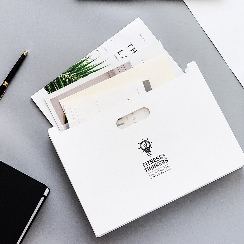 TOPPER 12Pockets PP Expanding File Folder A4 Organizer Portable Business File Office Supplies Document Holder Carpeta Archivador