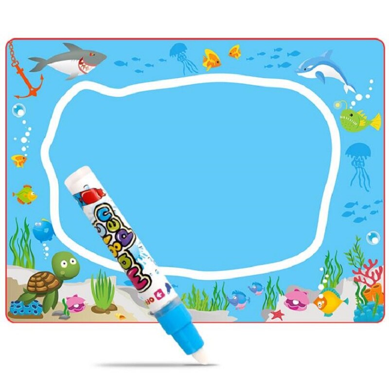 HKYSHP – toile magique à eau océan 64x48 cm, couverture d'écriture à l'eau, Puzzle d'éducation précoce pour enfants