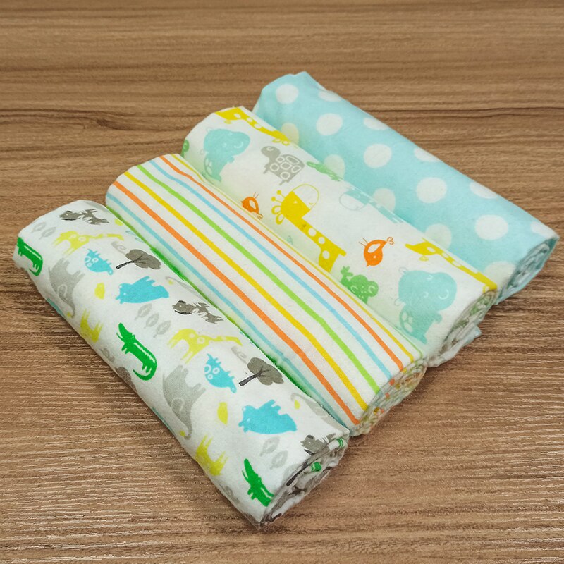 4 Stks/pak 100% Katoen Ontvangen Baby Deken Pasgeboren Super Zachte Inbakeren Wrap Deken 76x100cm: BS4001-26