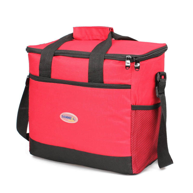 Sanne 16L Grote Capaciteit Thermische Picknick Tote Voedsel Opslag Koeltas Voor Familie Geïsoleerde Ice Cooler Tassen Voor Vrouwen Mannen buiten: Red