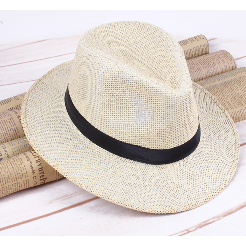Mode Panama Hoed Zomer Zon Hoeden Voor Vrouwen Man Strand Strooien Hoed Voor Mannen Uv-bescherming Cap Chapeau Femme