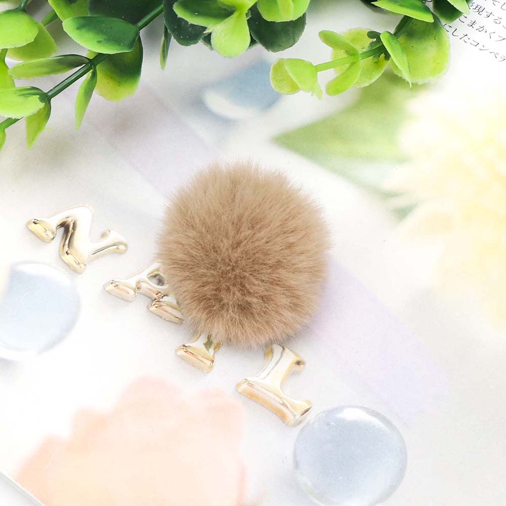 10 stk / posere 3-6cm pomponger fluffy plysjball mykt kunstig hår ball farge pompong diy sko lue bag klestilbehør: 4 cmbrun