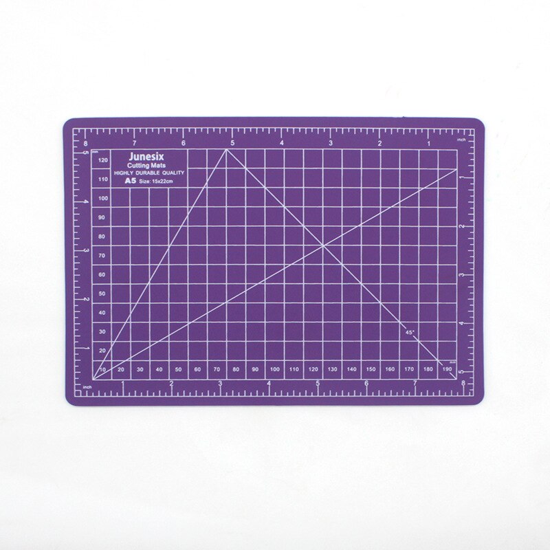 A5 Model Snijden Pad Papier Snijden Pad A5 Dubbelzijdige Snijplank Auto Healing Pvc Rubber Stempel Graveren Pad schaal Plaat: purple