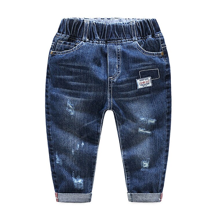 Drenge bukser jeans til børn cowboybukser casual børn jeans solide denim børne sportsbukser drenge tøj 2 3 4 5 6 7 8 år: Model 3 / 8