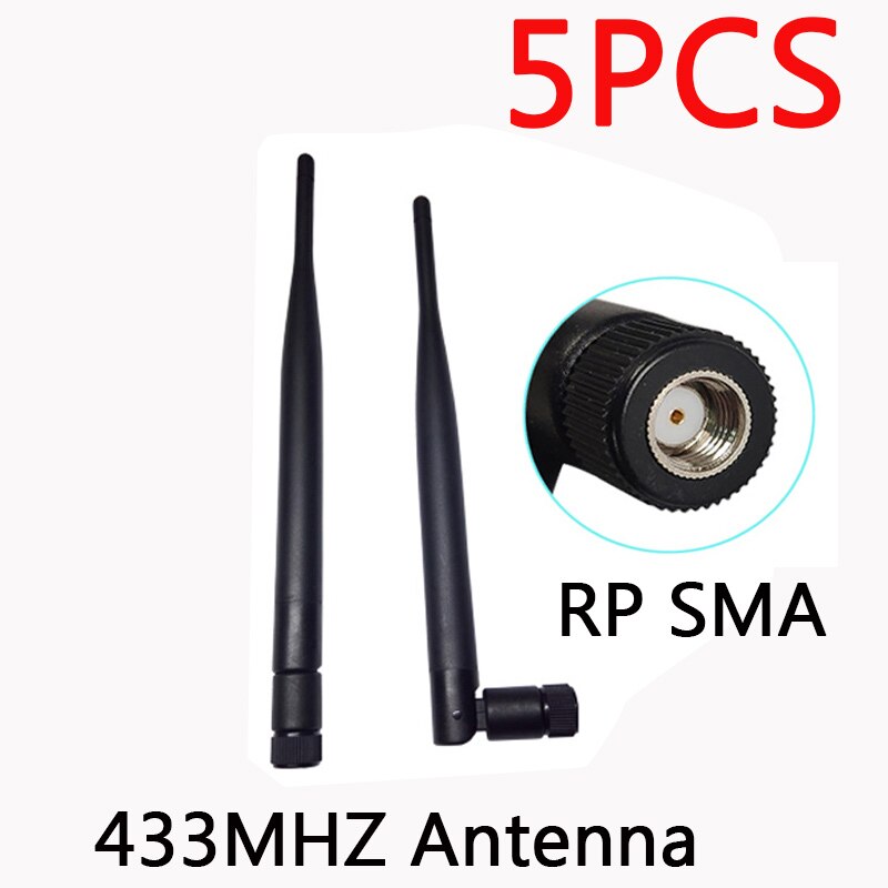 433Mhz Antenna LORA PBX 5dbi SMA Male Connector 433 IOT Directional Antena Rubber Aerial Wireless Repeater Lorawan antenne 433m: 5PCS F
