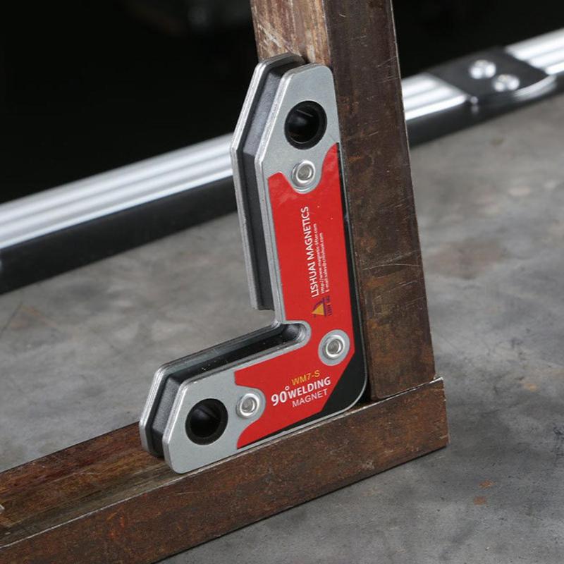 2pcs Adjustable Magnetic Neodymium Welding Positioner Locator Tools Right Angle Clamp Weld Fixture Welding Magnet Holder