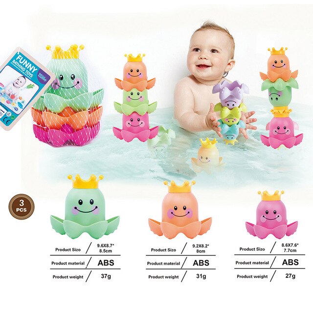 Baby Bathing Toy Kids Cute Duck Penguin Egg Water Spray Sprinkler Bathroom Sprinkling Shower Swimming Water Kids Water Toys: Octopus B