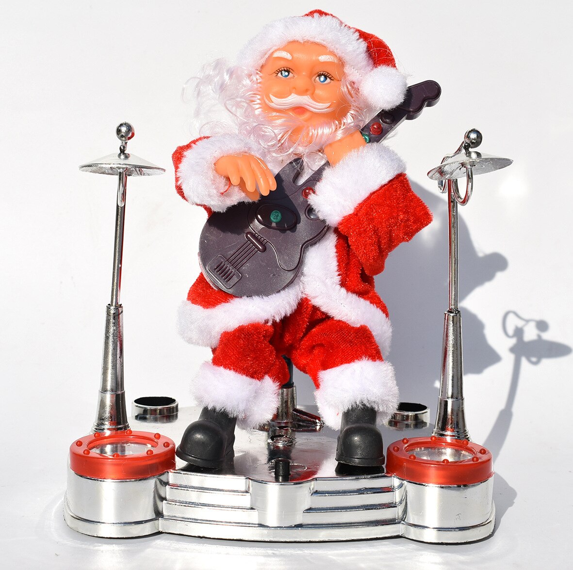 Musique poupée décorations de noël père noël jouer la guitare enfants jouets