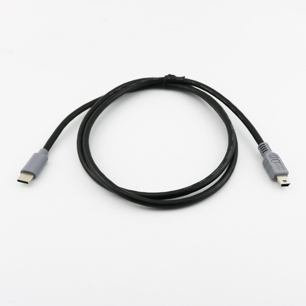 USB-C to Mini-USB Adapter Cable - 25cm / 1m - OTG Data Lead for Mobile, Macbook, MP3/MP4 Player