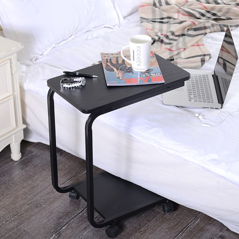 Movable Small Coffee Table Simple Mini Bedroom Small Square Table Sofa Side Table With Roller Balcony Small Side Table