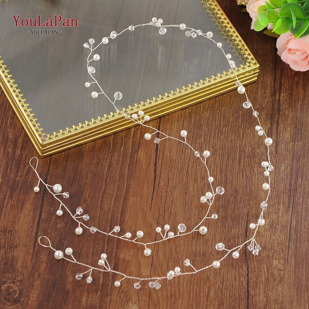 Youlapan bruidstiara bruidshaarwijnstok bruidshaaraccessoires handgemaakte bruidshoofdband bruidshaarsieraden  hp98