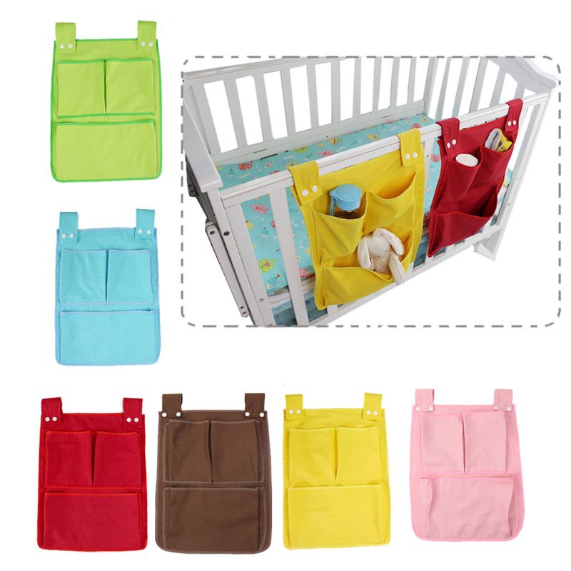 Cartoon Rooms Nursery Hanging Storage Bag Diaper Pocket For Newborn Crib Bedding Set Baby Cot Bed Crib Organizer Toy 45*35cm