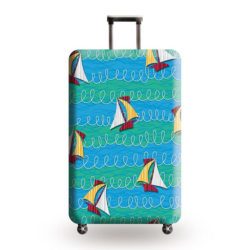 Luggage Cover Set - Animal Print - Elastic Trolley Protector - SAFEBET Polyester Spandex: Beige / M