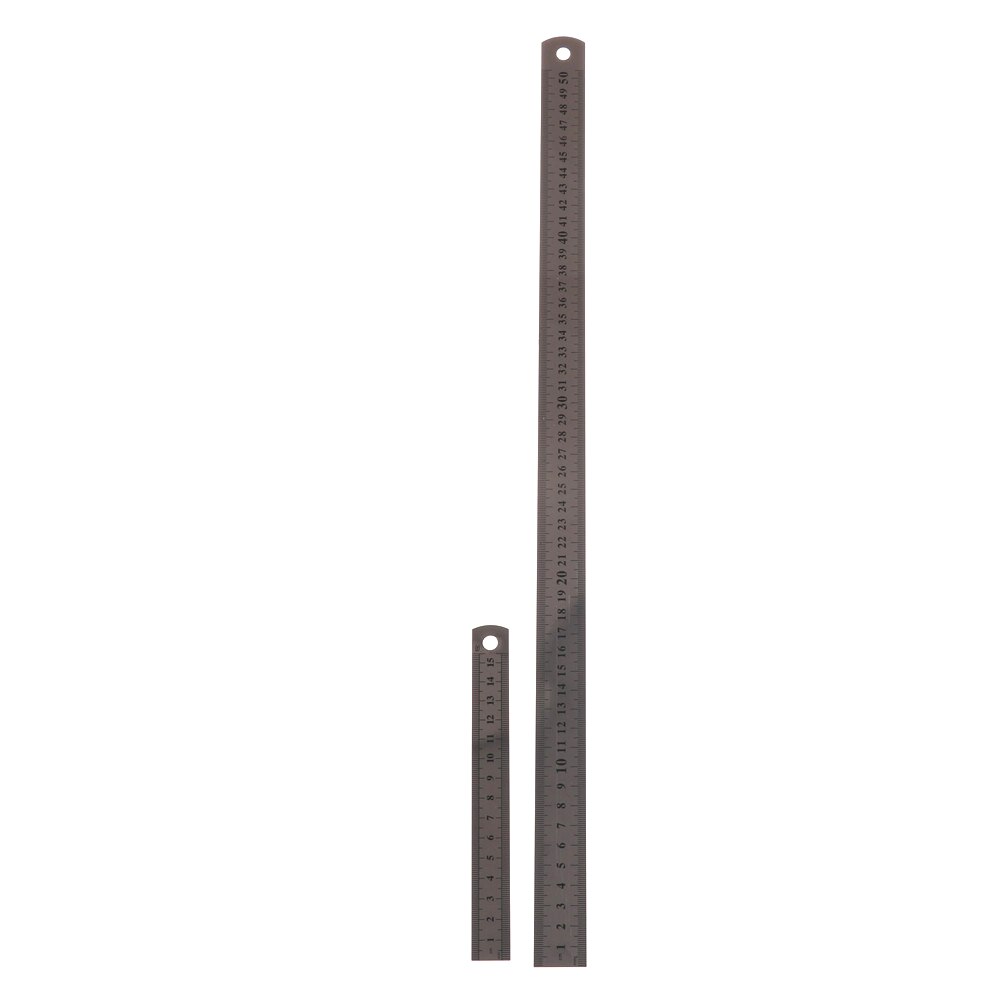 1pcs Useful 50cm Precision Double Sided Measuring Tool Sewing Foot Sewing Stainless Steel Metal Straight Ruler Tool