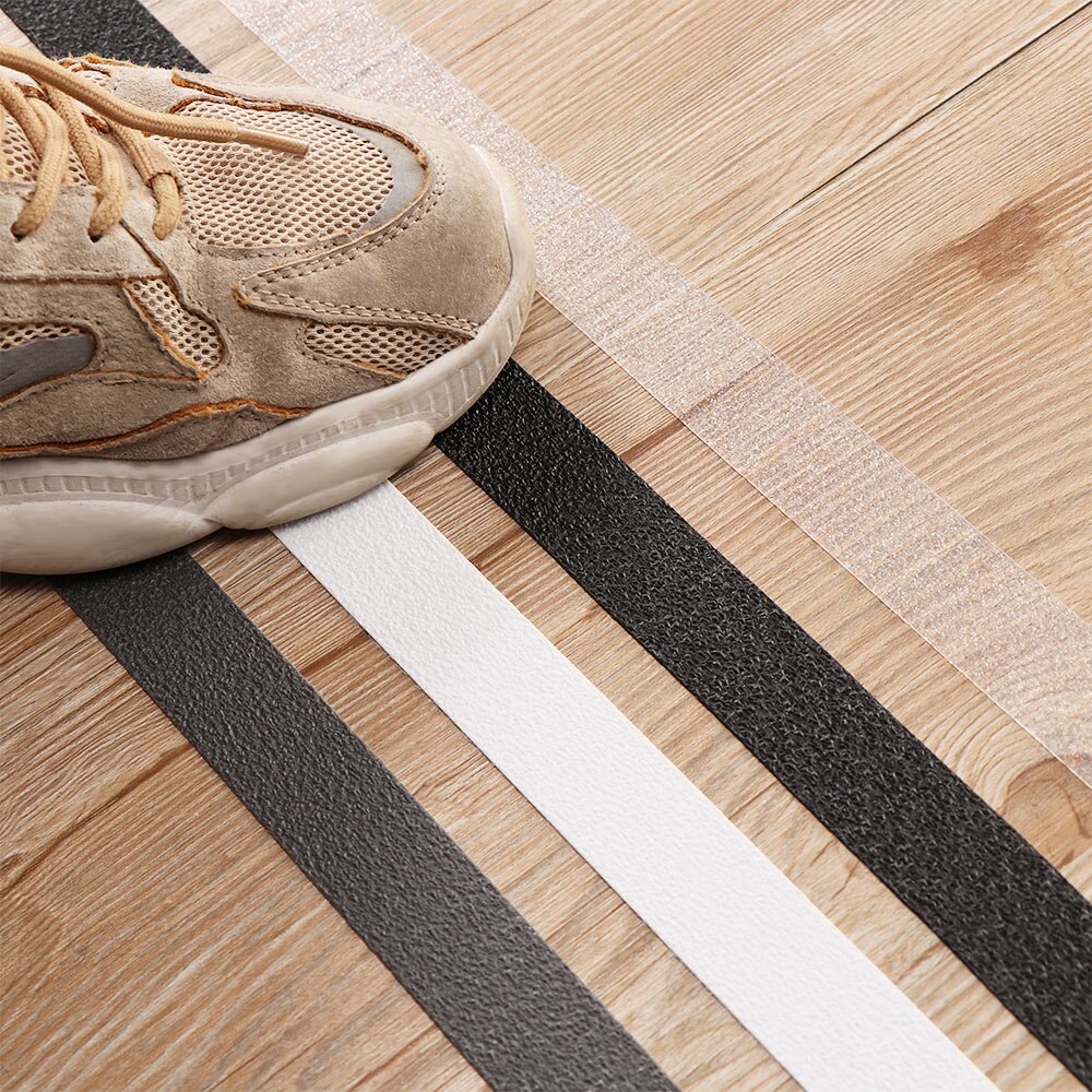 1Roll 2.5/5cm 5m Warning Tape PEVA Rubber Self-Adhesive Safety Traction Tape Marking Barrier Safety Caution Safety Supplies