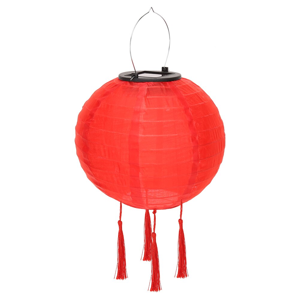 12inch LED Solar Lanterns Solid Color Festival Light Waterproof Hanging Global Lamp Chandelier with Tassel Landscape Lighting: E