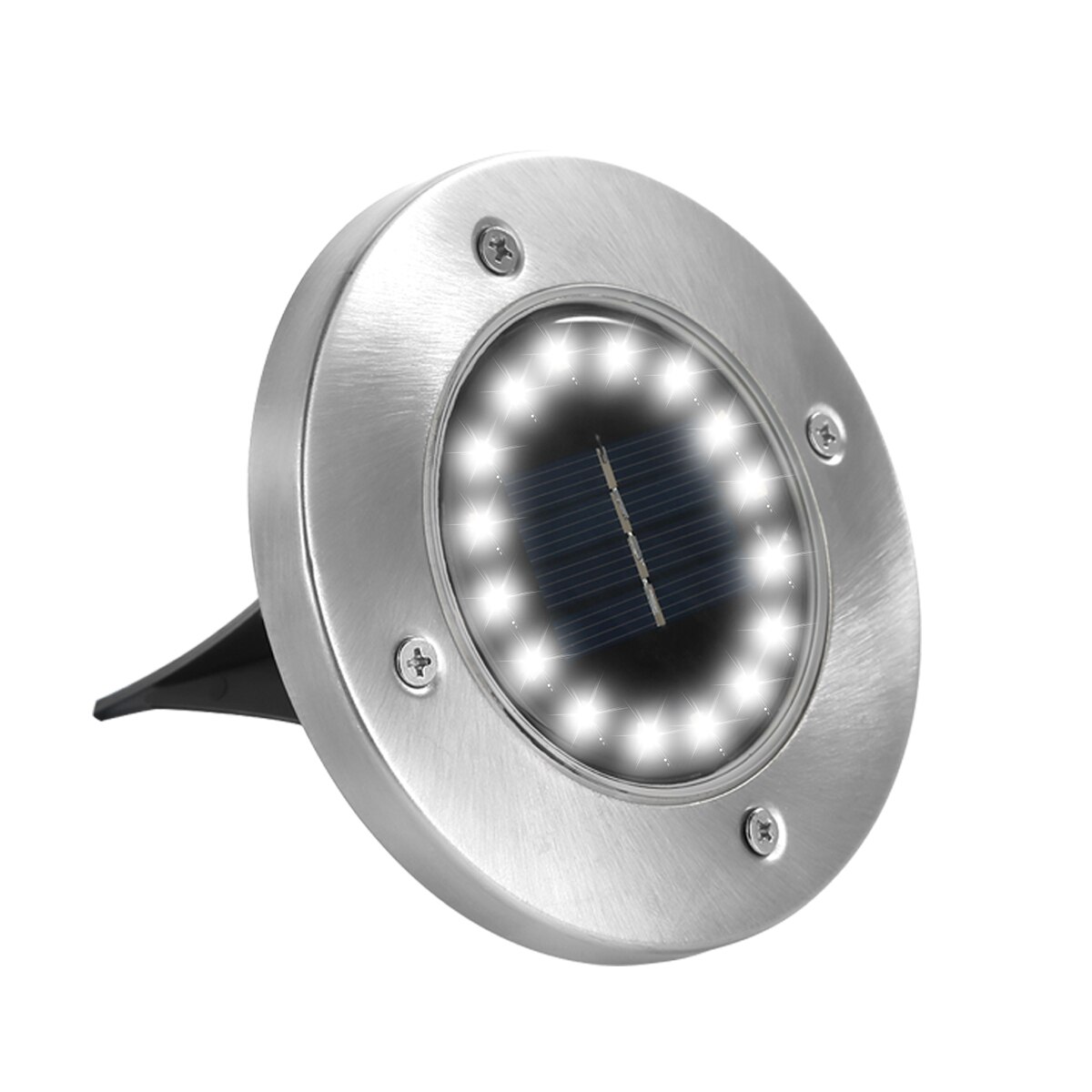 Solar Power Boden Licht 16LED Solar Disk Lampe Wasserdichte Terrasse Garten Landschaft Licht für Gehweg Hof Rasen: 1pcs White Light