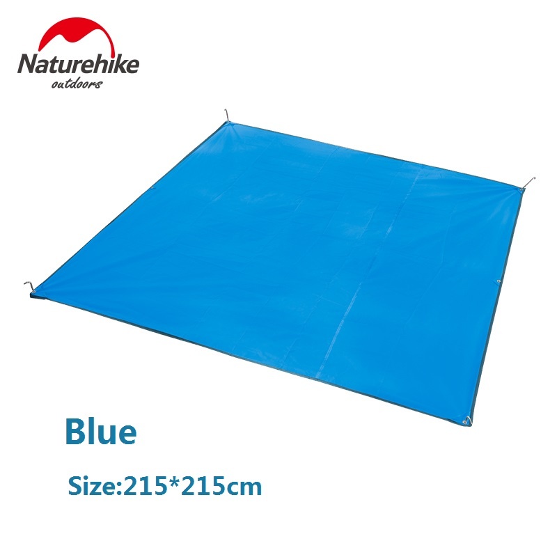 Naturehike 2-4 Person Cover Cloth Awning Picnic Mat Tent Outdoor Camping Mat Picnic Velarium For 3-4 Person Hiking Camping Tavel: Blue 4 person