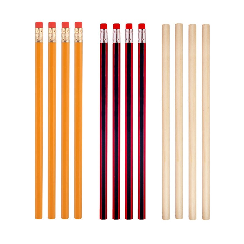 Drawing HB Wooden Lead Pencil 12pcs Painting Pencils/Sharpener/Eraser For School Office Student Writing Graphite Stationery