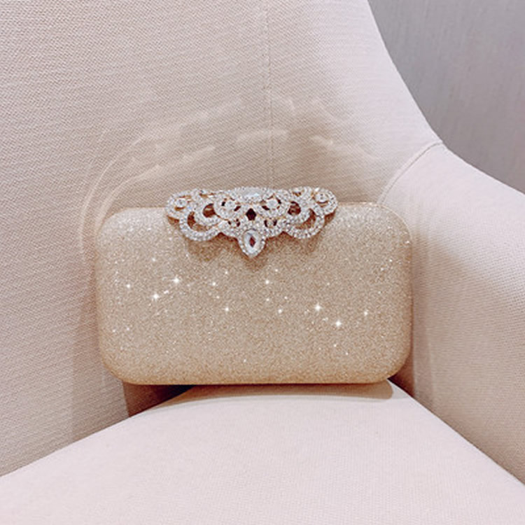 Solid Lovertjes Avondtassen Vrouwen Lederen Glitter Hard-Oppervlak Clutch Bags Dames Party Bruiloft Koppelingen Elegante Pouch: gold