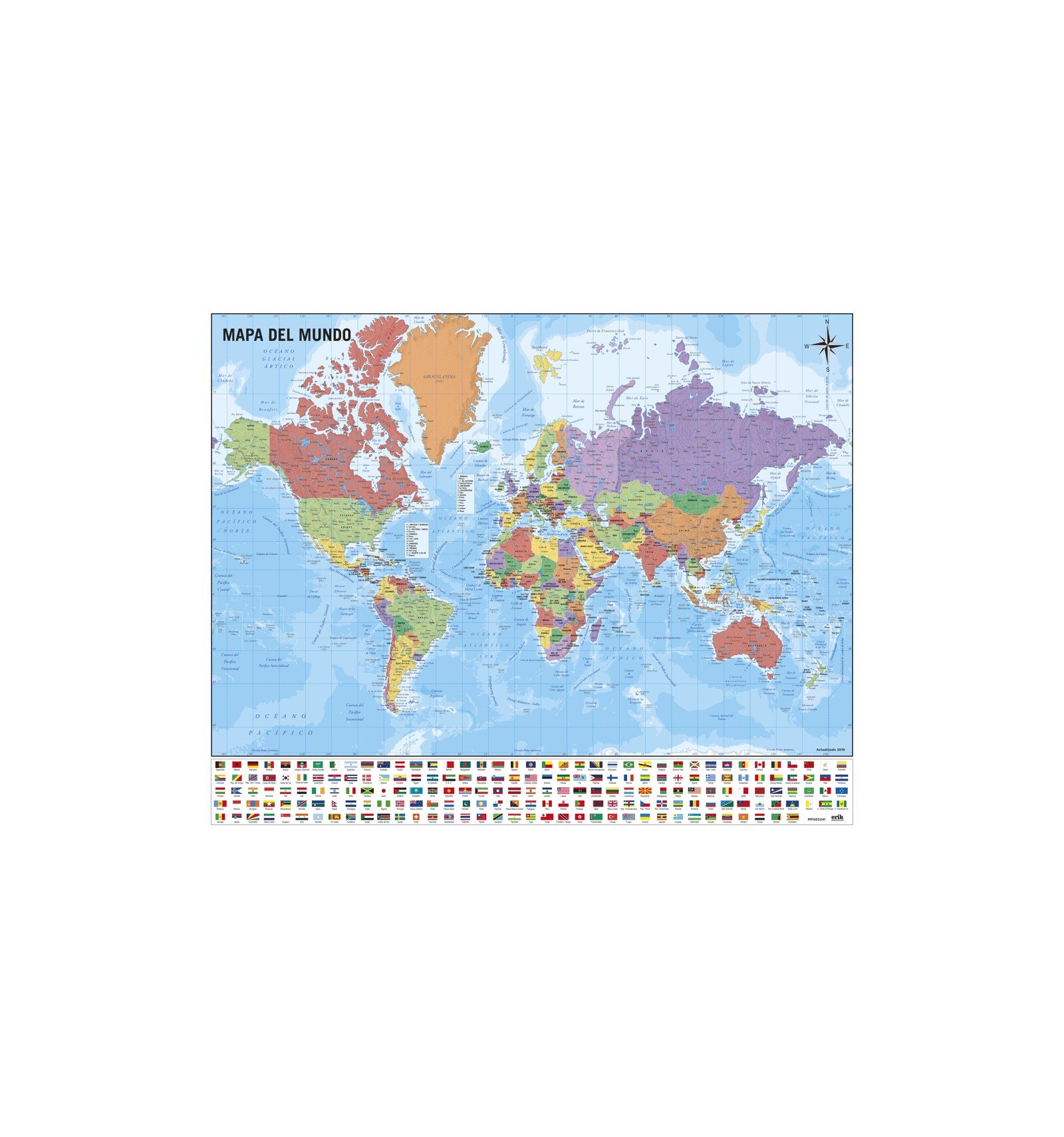 MINI POSTER MAPA DEL MUNDO