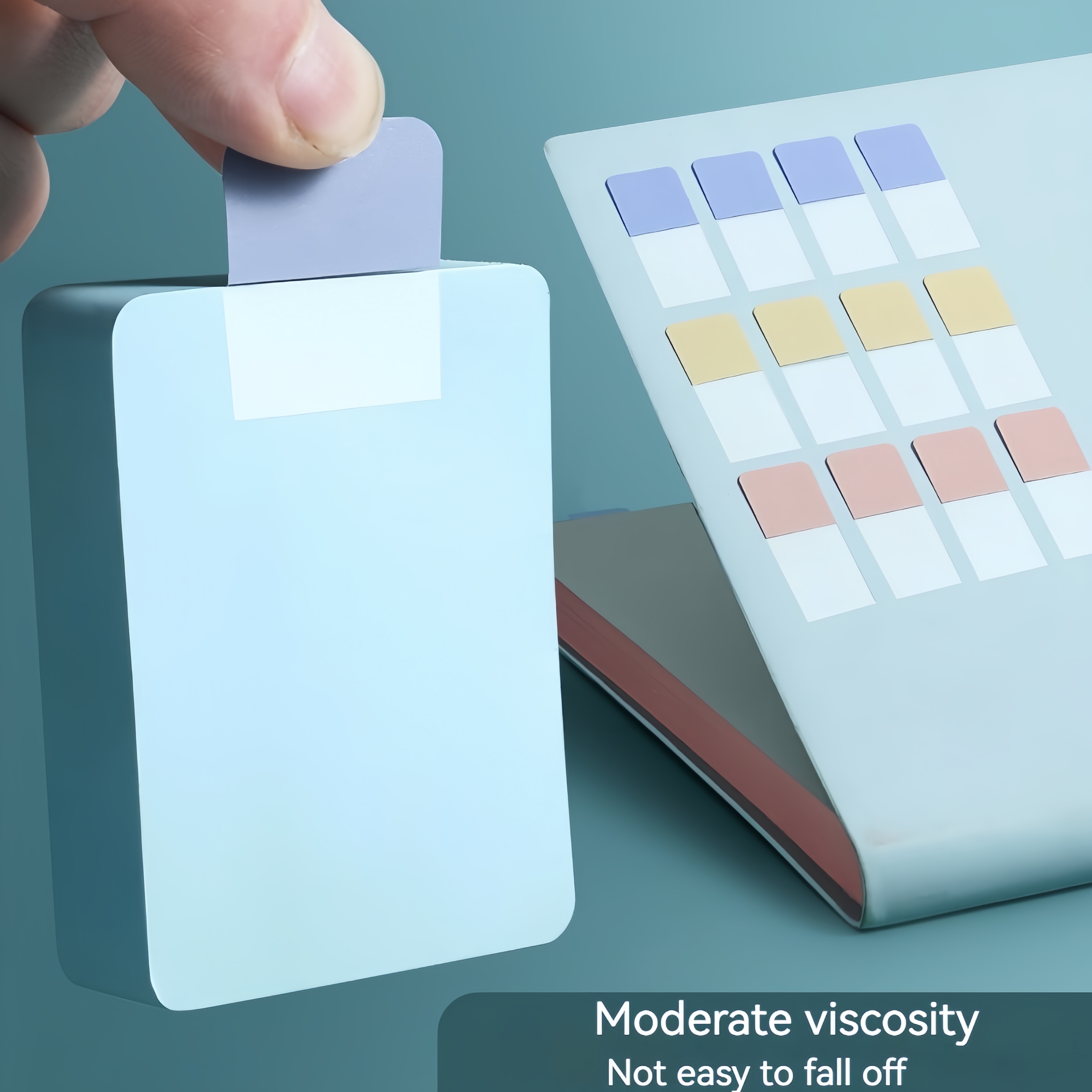 Lichte kleuren Sticky Index Sticker Tabs, 3 maten 6 kleuren beschrijfbare herbruikbare bestandsvlaglabels voor Bijbel