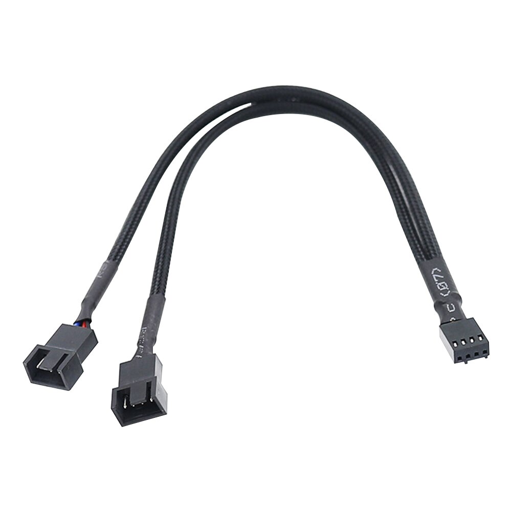 Cpu Pc Case Fan 4 Pin Extension Y Splitter Kabel 4 Pin Naar 3/4 Pin Kabel: Black