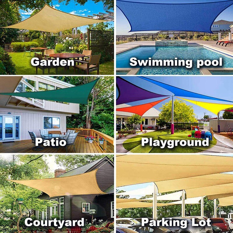 42 Pcs Sun Shade Sail Kit Heavy Duty Stainless Steel Installation Kit for Rectangle Square Triple-Cornered Shade Sails