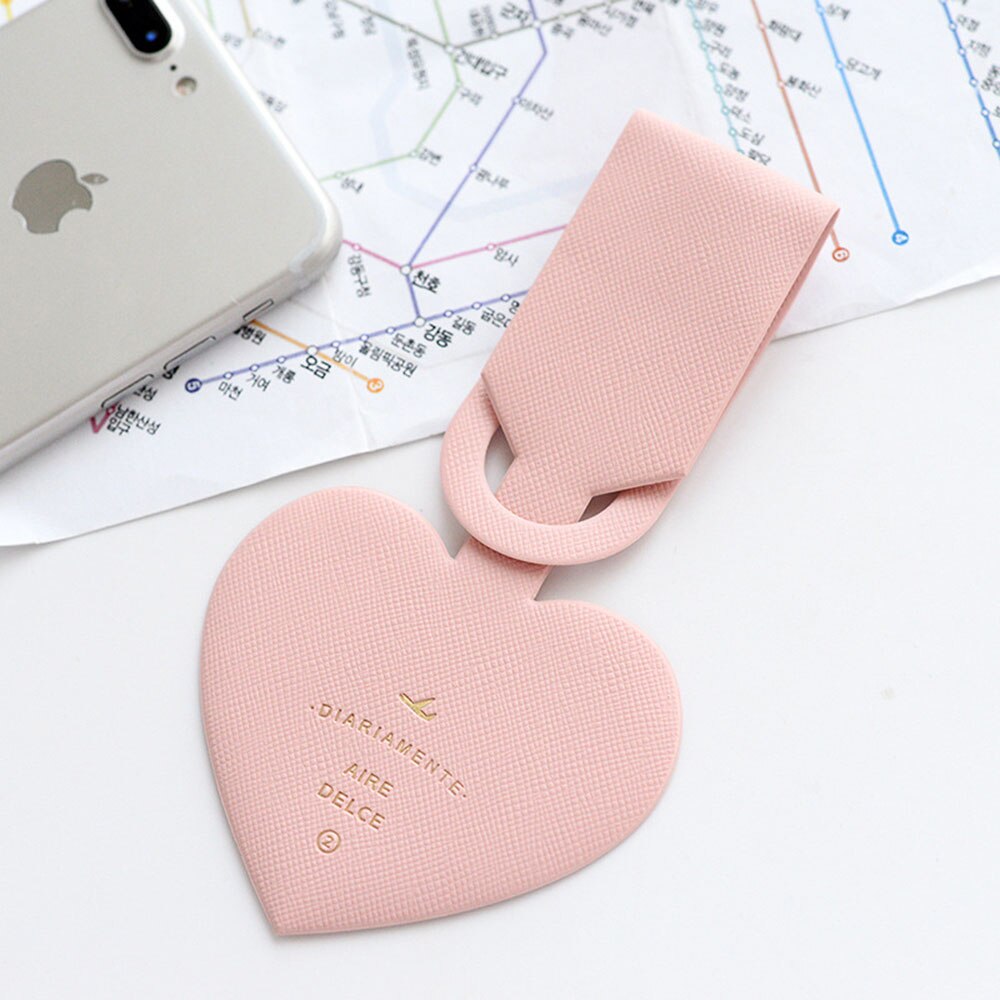 Travel Rectangle Shape Luggage Tag Cover Suitcase ID Address Holder Baggage Boarding Tags Travel Accessories: Pink