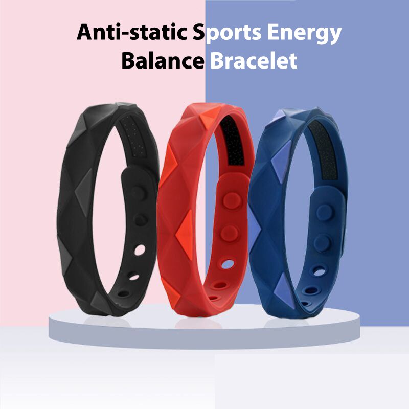 Braccialetto antistatico braccialetto sportivo da basket a ioni negativi equilibrio energetico bracciale da coppia in Silicone impermeabile per uomo e donna