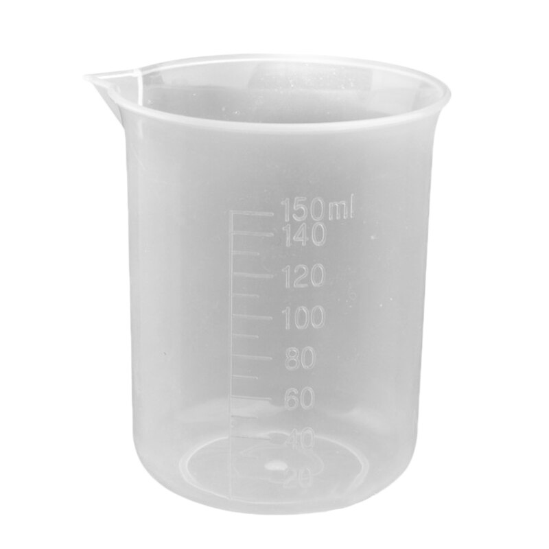 150ml Transparent Plastic Laboratory Measuring cup Measuring cup tool YE: Default Title
