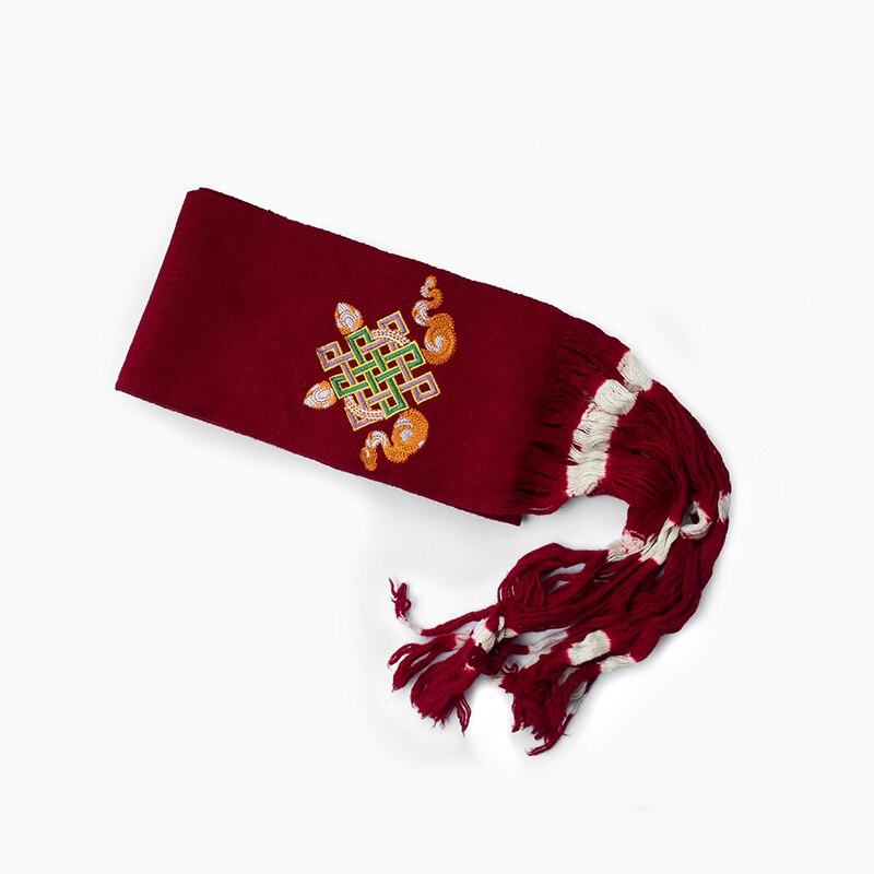 Cinturón de lana tibetana para mujer, accesorio decorativo para la cintura, estilo étnico Oriental, con borlas tibetanas: Model 1