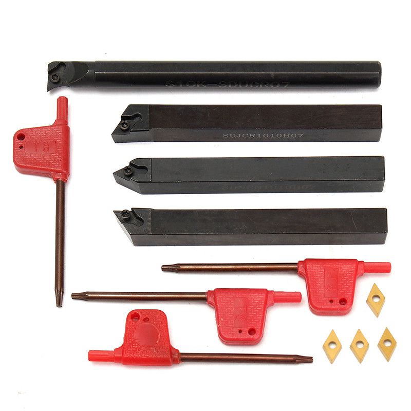 Lot De 12 Inserts & Porte-outils Tournage CCMT060204 - Pour Semi-finition & Finition - Durables, Précision, Facile à Remplacer - 10