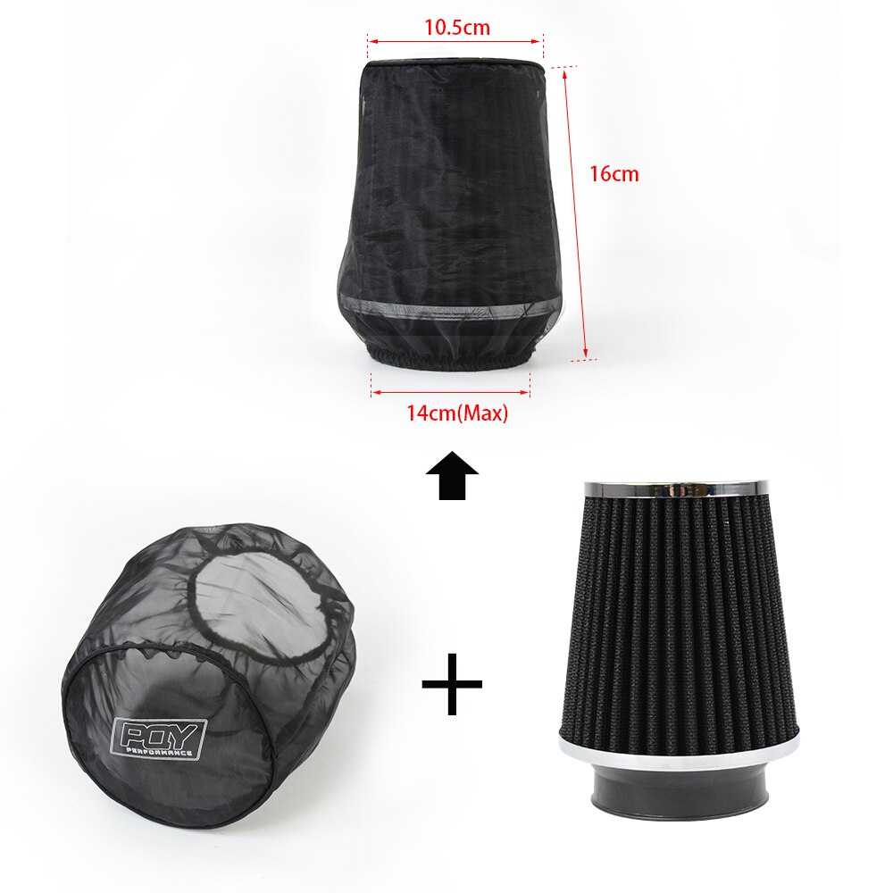 Universal Car Cold Air Intake Air Inlet Air Intake System Mushroom Head Air Filter Neck with Protective Cover waterproof