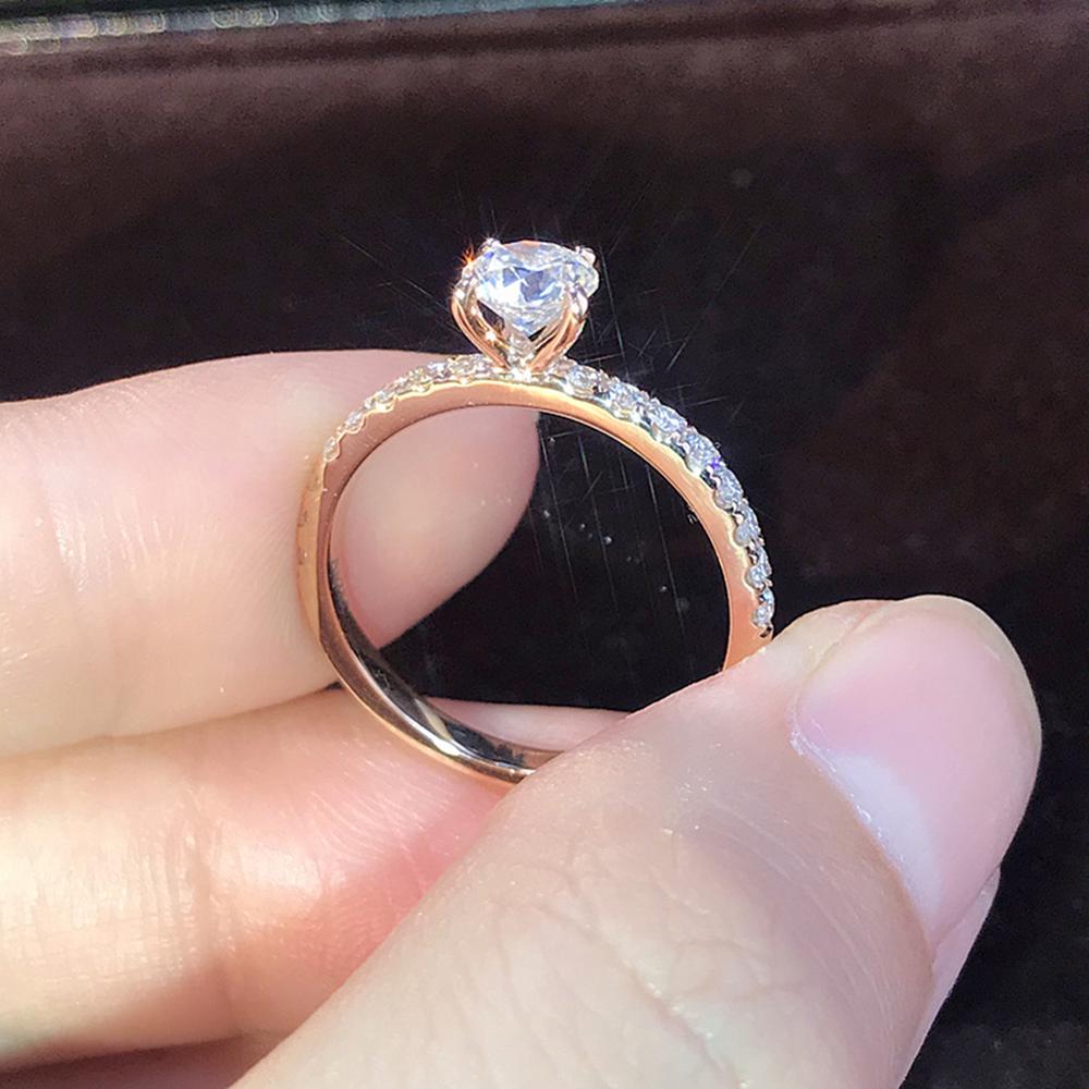 Fdlk Trendy Crystal Engagement Ringen Voor Vrouwen Wit Elegante Ringen Vrouwelijke Bruiloft Bruids Sieraden