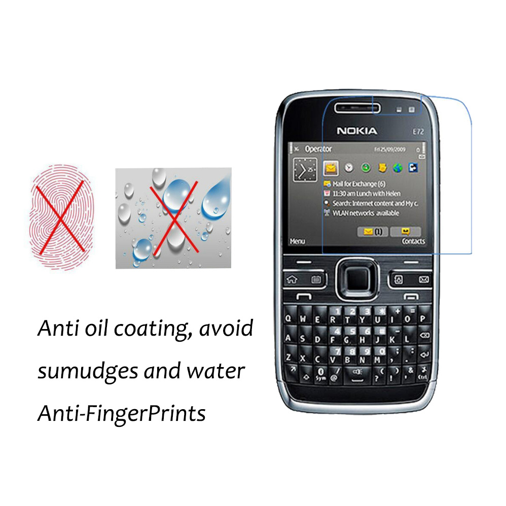 3Pcs Voor Nokia E72 Hd Clear Ultra Dunne Pet Screen Protector Film Voor Nokia E72 5H Anti-kras Explosieveilige Film Niet Glas