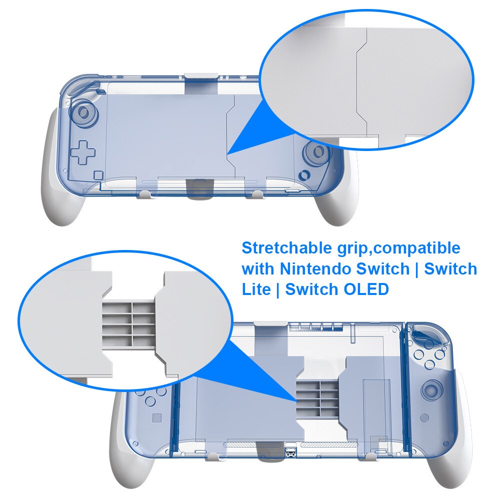 Spiel Griffe Ergonomische Griff Griff für Nintendo Schalter/Schalter Lite Versenkbare Spielen Zubehör Handgriff 3 in1 Schutzhülle